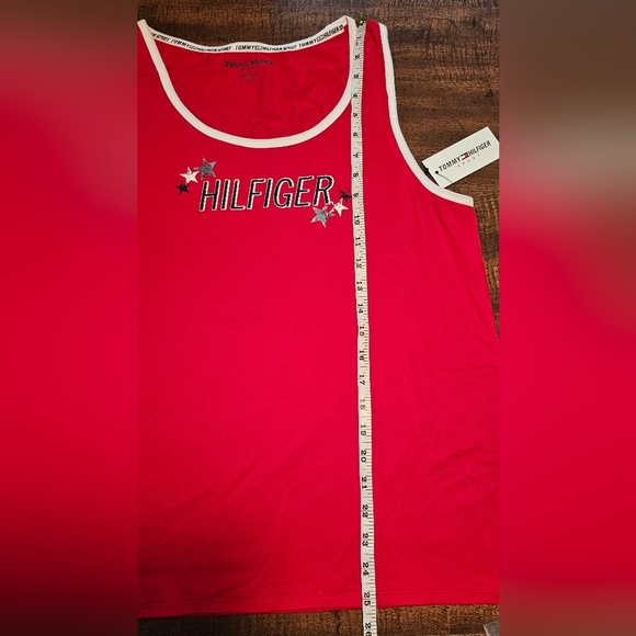 Tommy Hilfiger Sport Women's Red Scoop Neck Sleeveless Active Tank Top Size L - Picture 12 of 12